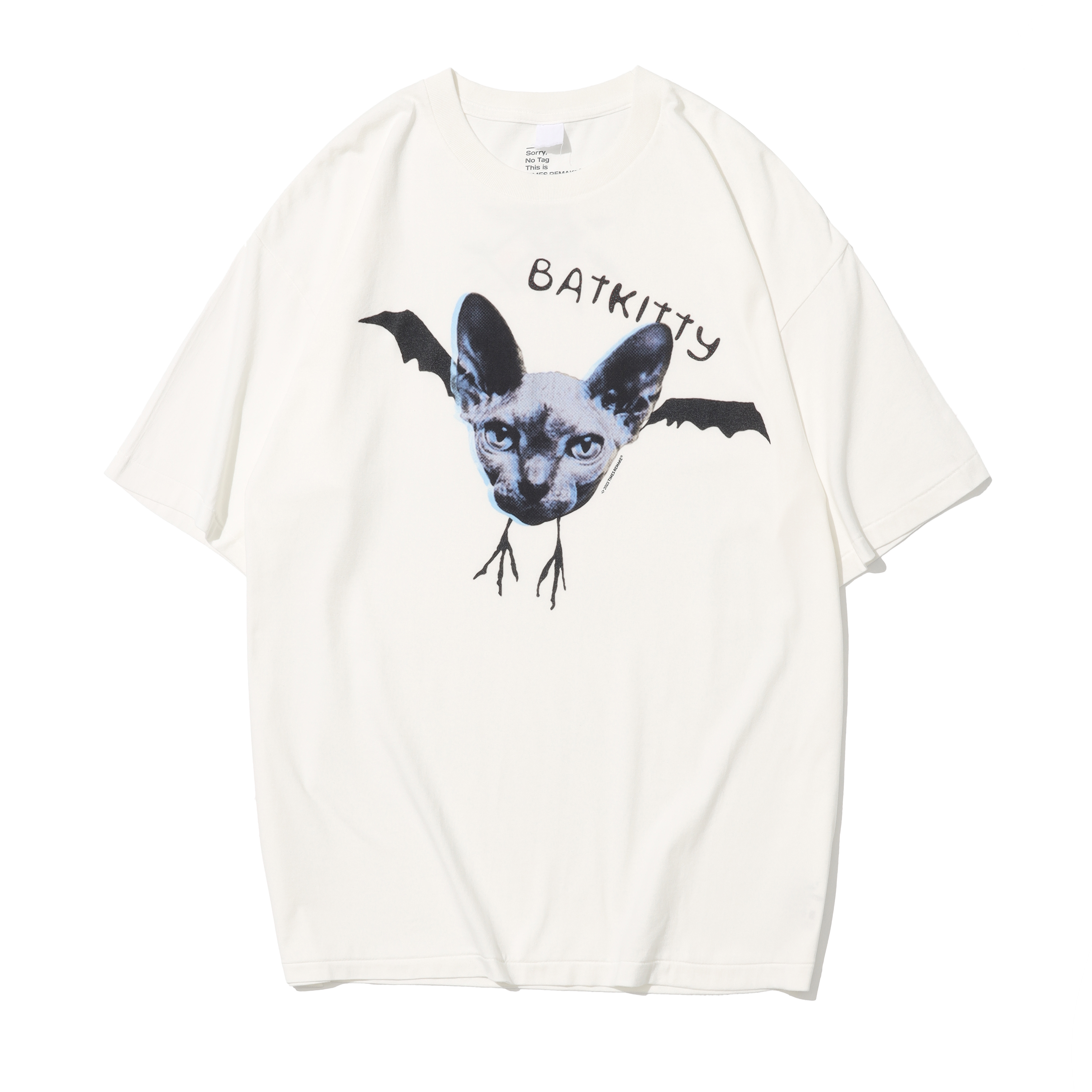 Times remake蝙蝠猫 new vintage 休闲印花短袖