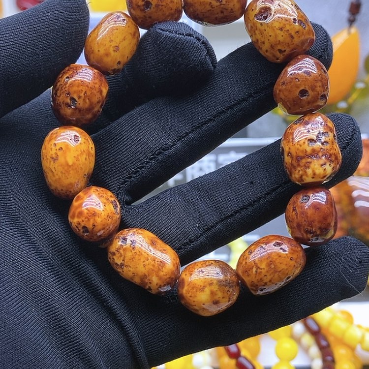 【闪购商品】琥珀耳饰未镶嵌