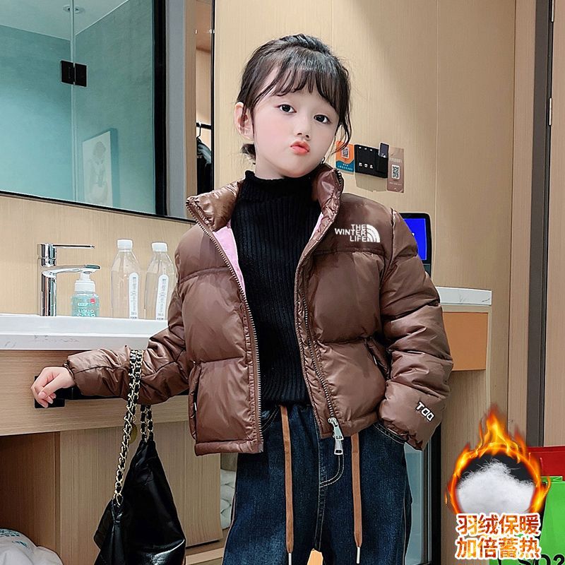 麦兜姐姐2023年新款时尚儿童韩版加厚女宝宝卡通加绒棉衣棉服女童