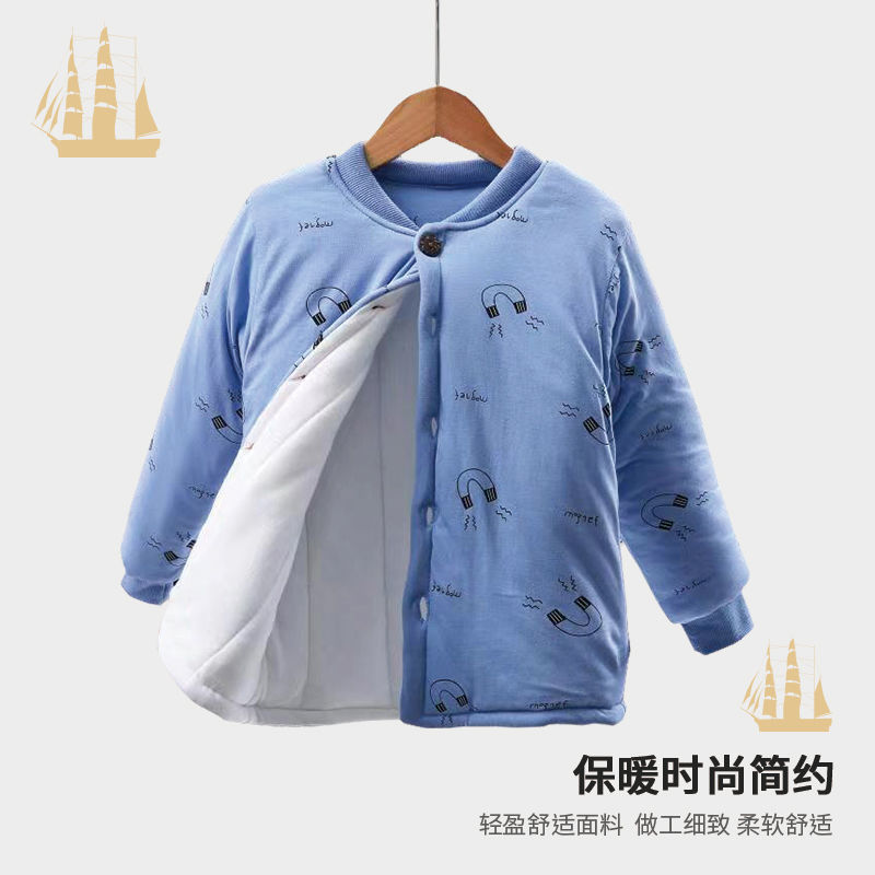 花棉袄冬季棉衣内穿保暖宝宝棉服校服内搭儿童胆加厚短款男女大童