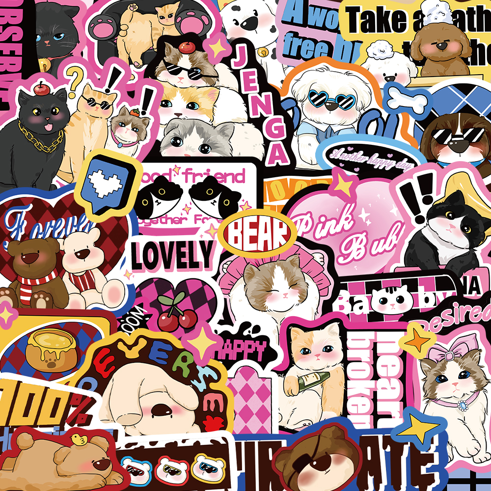 【柒柒粉丝专属4号】ins风手机壳咕卡制作贴纸高颜值diy搞笑防水贴