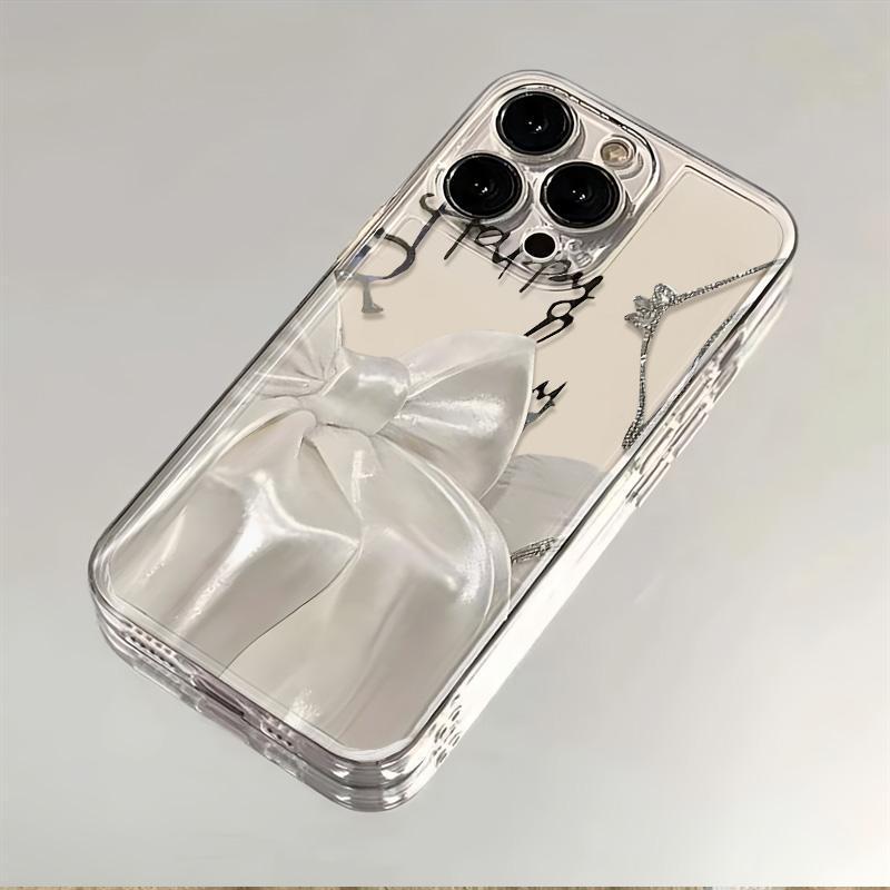 ins风蝴蝶结iPhone15promax苹果14手机壳13透明12高级感11全包XS