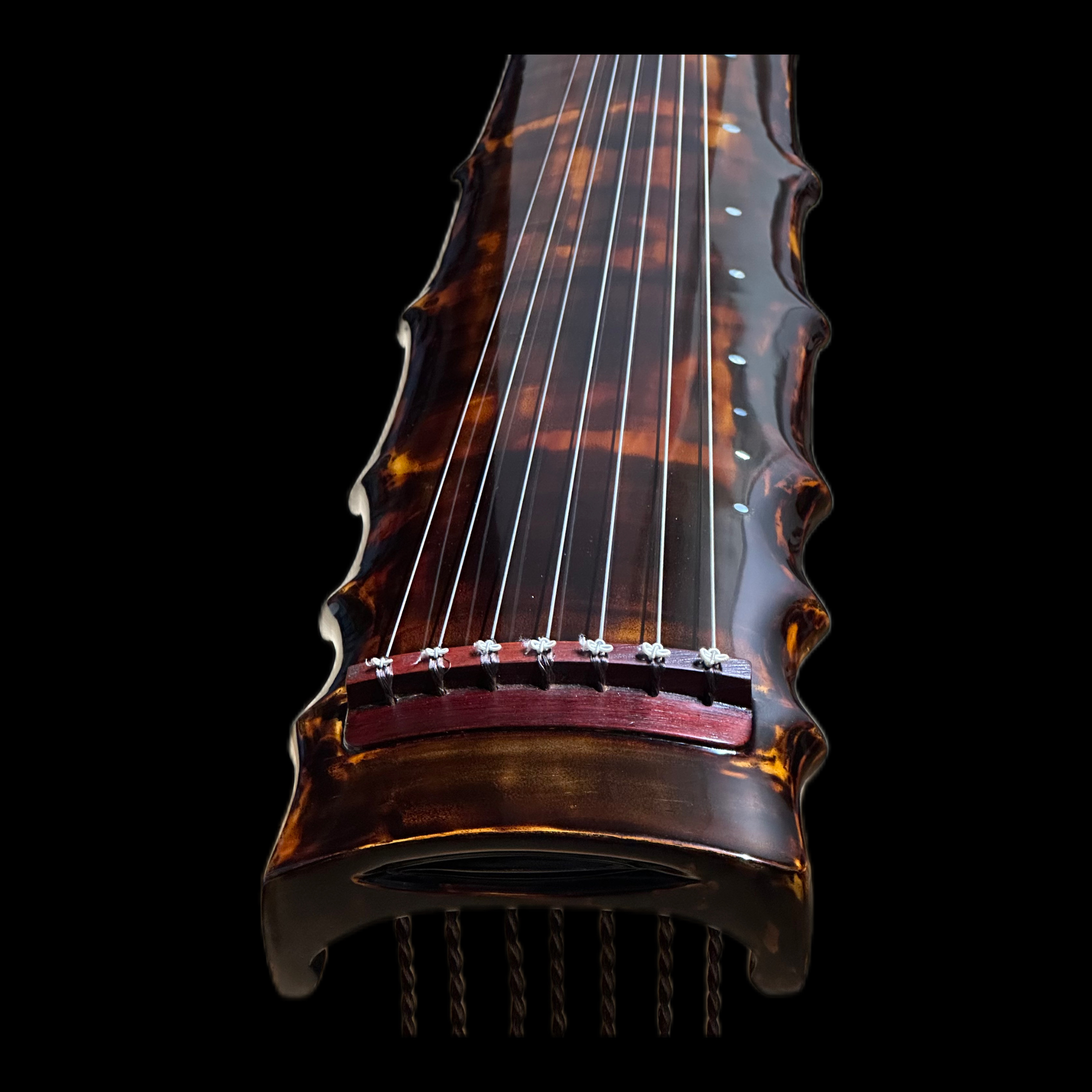 24老杉木纯生漆竹节式古琴