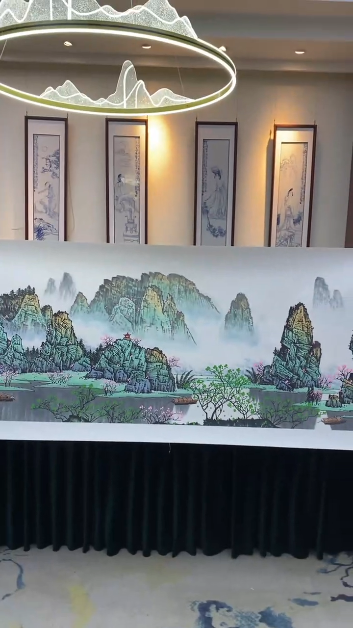 【闪购商品】绘画千李文斌-桂林山水六尺-240117
