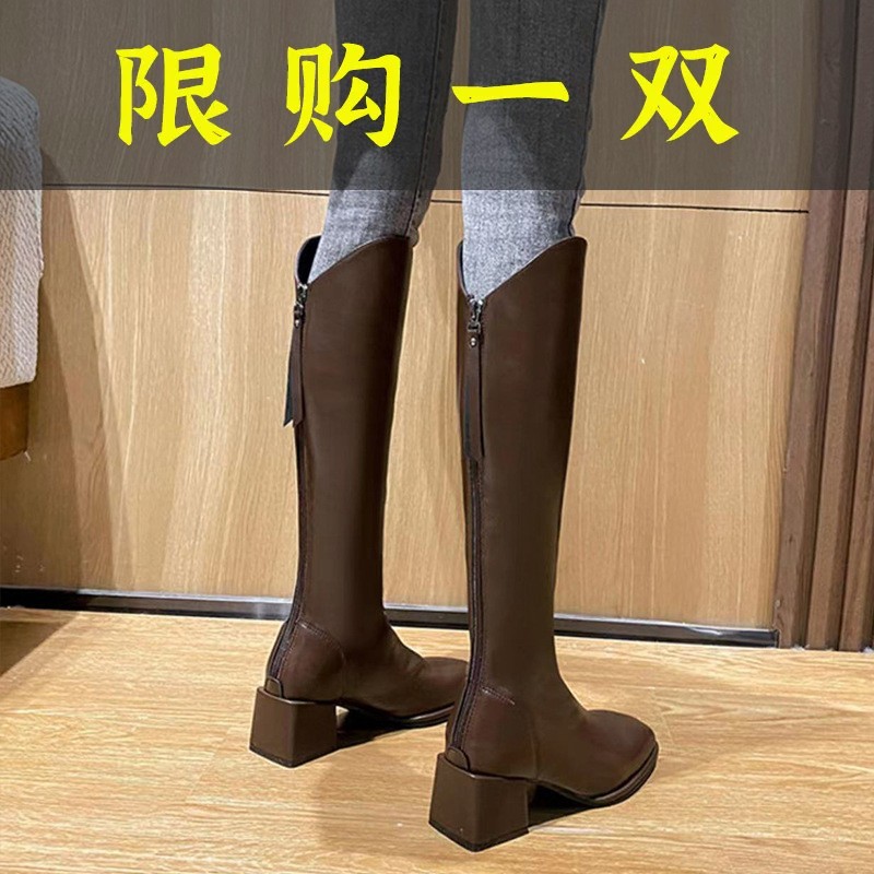 达芙妮沿荐骑士靴子高筒靴子女秋冬2023新款欧货小个子长筒靴瘦瘦