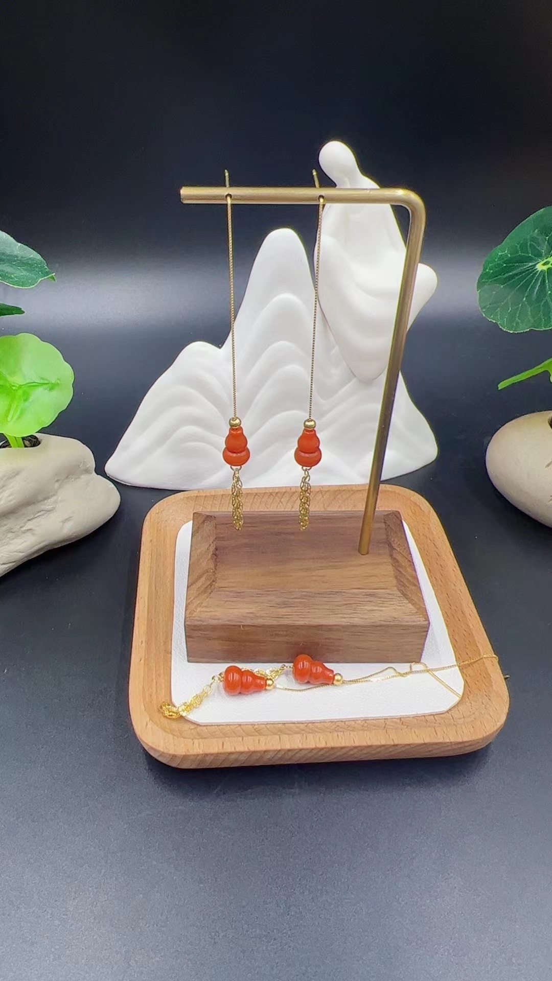 HJZS0595-南红耳饰多样性发其一S925