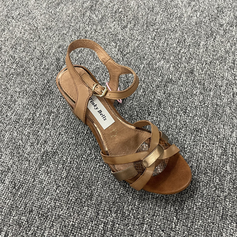 666-24年百搭时尚低跟一字扣带时装凉鞋-FG-箍