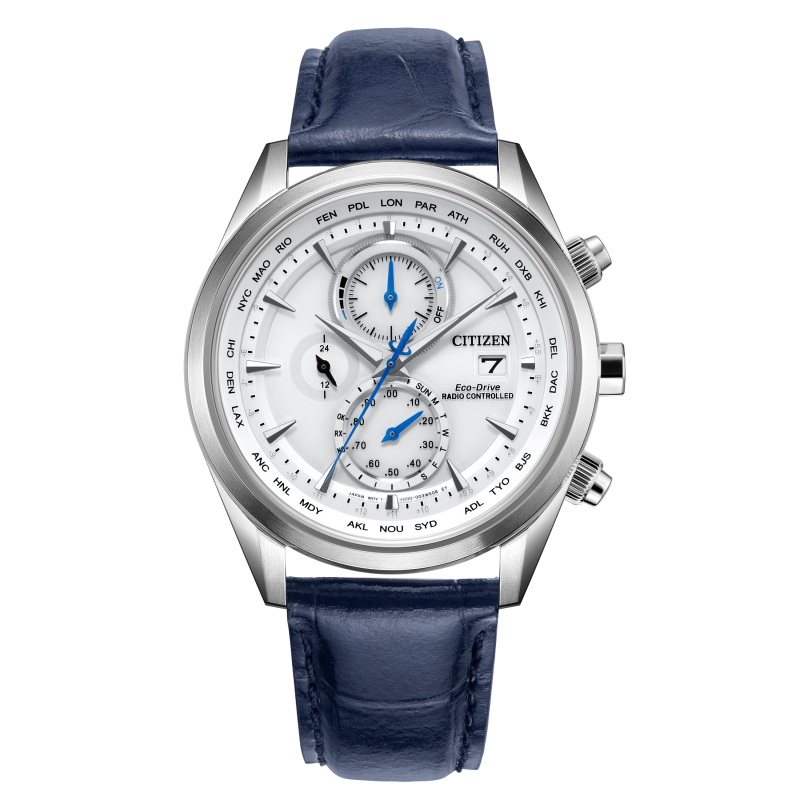 Citizen/西铁城光动能电波户外男士腕表小蓝针经典AT8260-18A