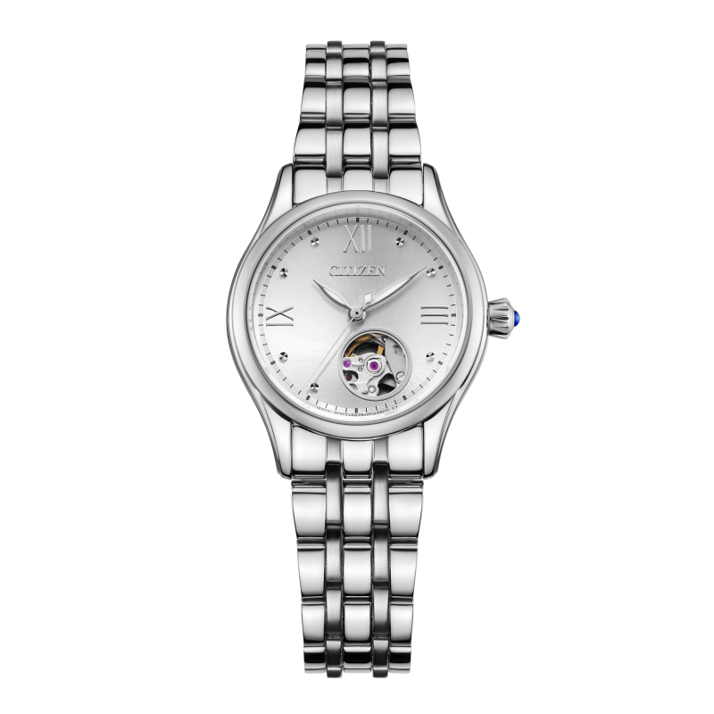 Citizen/西铁城机械表不锈钢时尚女士腕表PR1040-88A优雅简约机械