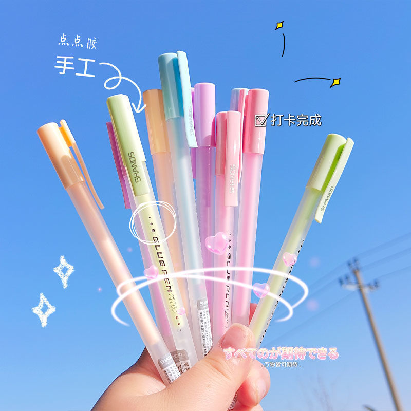 点点胶笔型笔形液体胶手帐双面胶点点胶笔式速干少女心大容量便宜