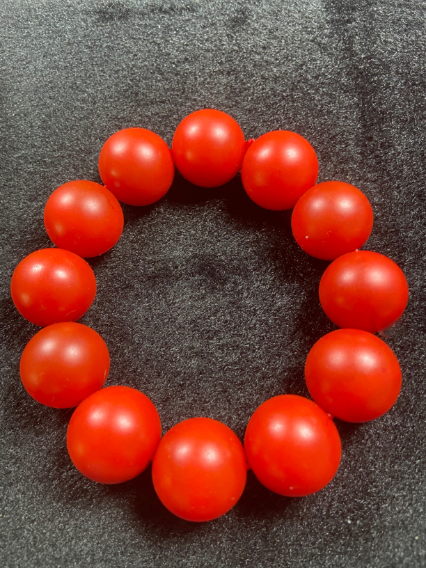 珠宝玉石-藏收级磨砂哑光20mm满色满肉单圈手串