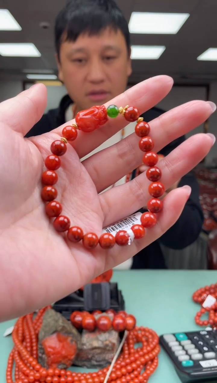 【闪购商品】南红玛瑙手饰未镶嵌瓦西7mm