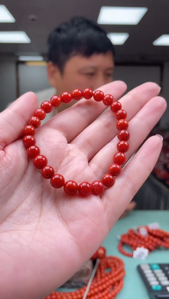 【闪购商品】南红玛瑙手饰未镶嵌瓦西7mm+