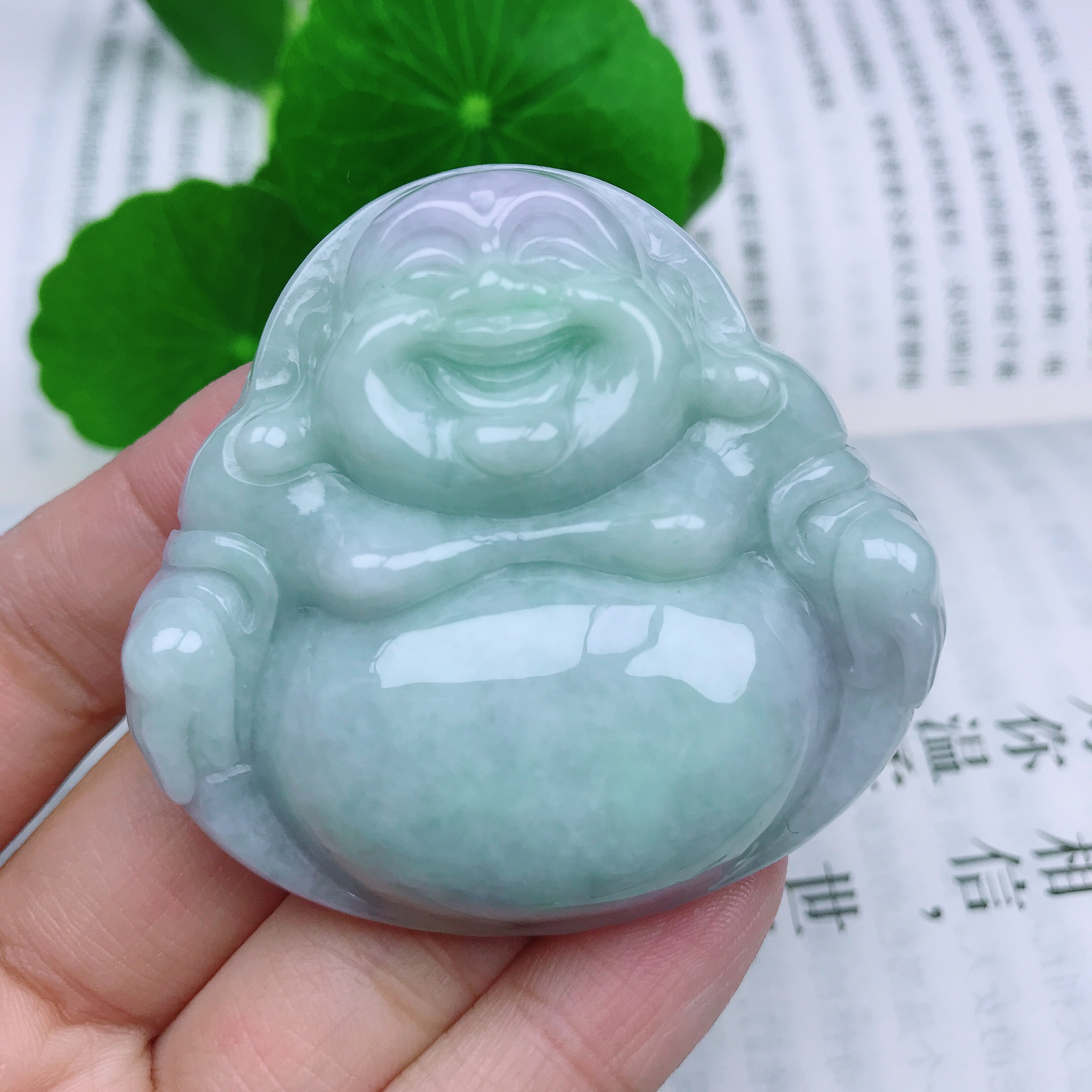 天然翡翠A货翡翠春彩大件佛公