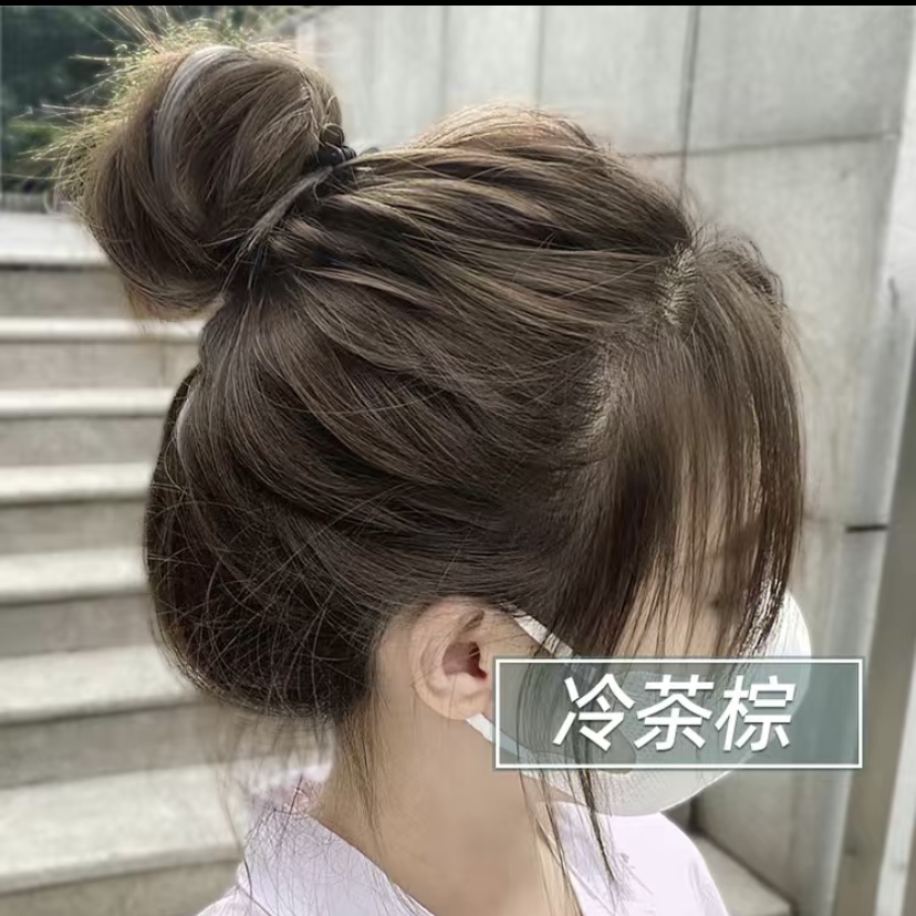 （买一送一）冷茶棕色家用免漂显白时尚流行色学生染发亚麻奶茶色