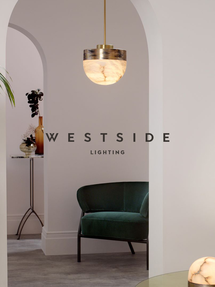 天然云石单头挑空客厅吊灯设计师款酒店餐厅餐桌吧台复式楼梯吊灯