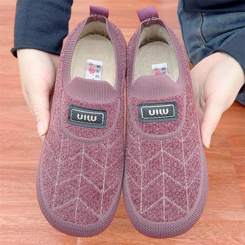 2024冬季新款加绒加厚保暖女士休闲鞋软底舒适妈妈鞋老北京布鞋