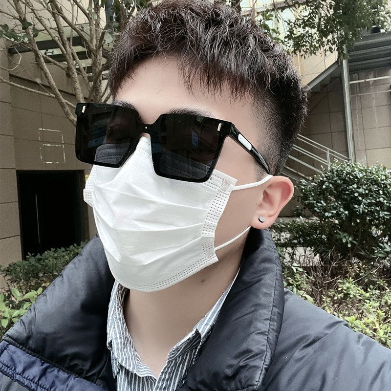 方形墨镜男2023新款潮男士开车专用防紫外线太阳眼镜女高级感ins