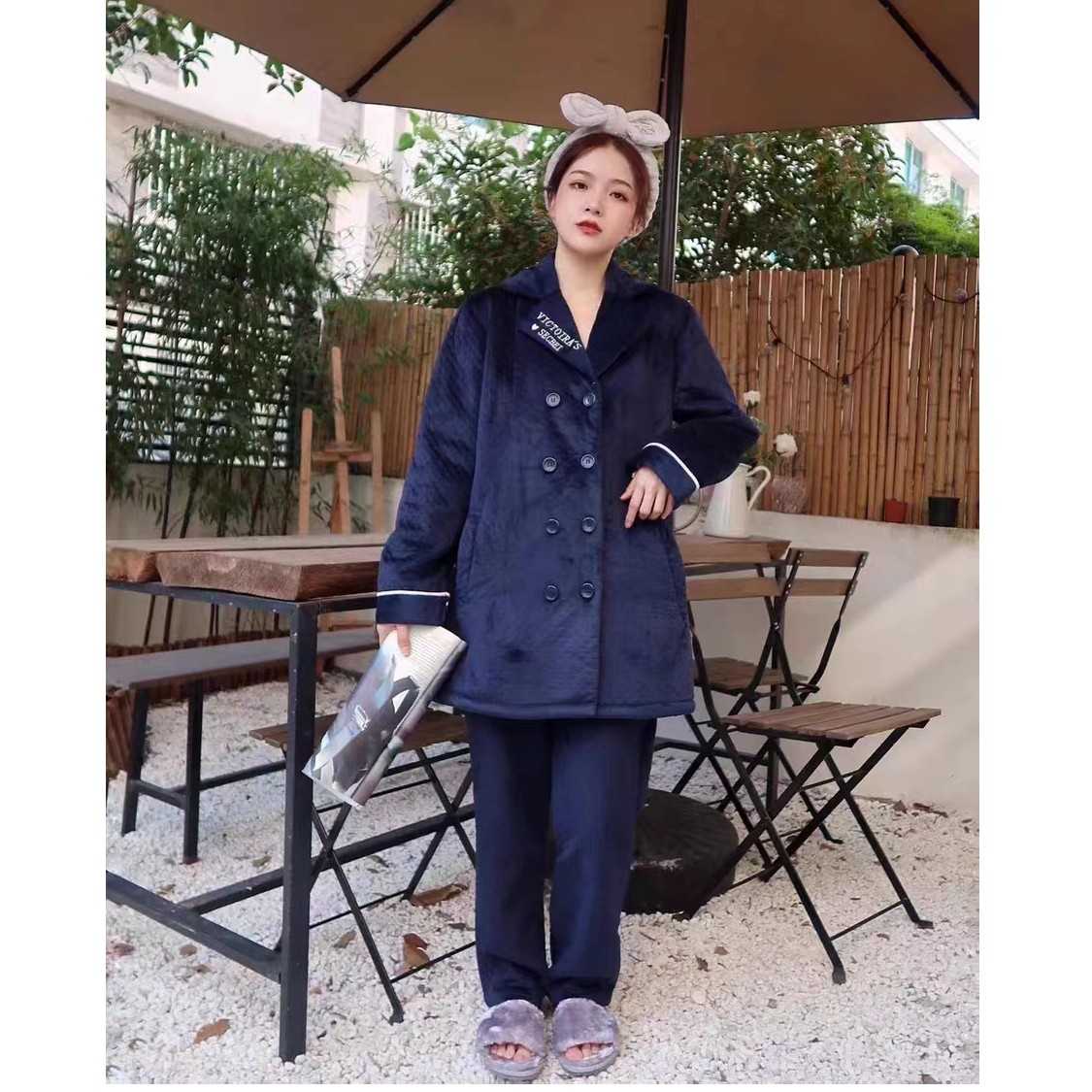 睡衣冬季女款睡袍加裤子珊瑚绒加厚加绒夹棉超厚保暖家居服时尚