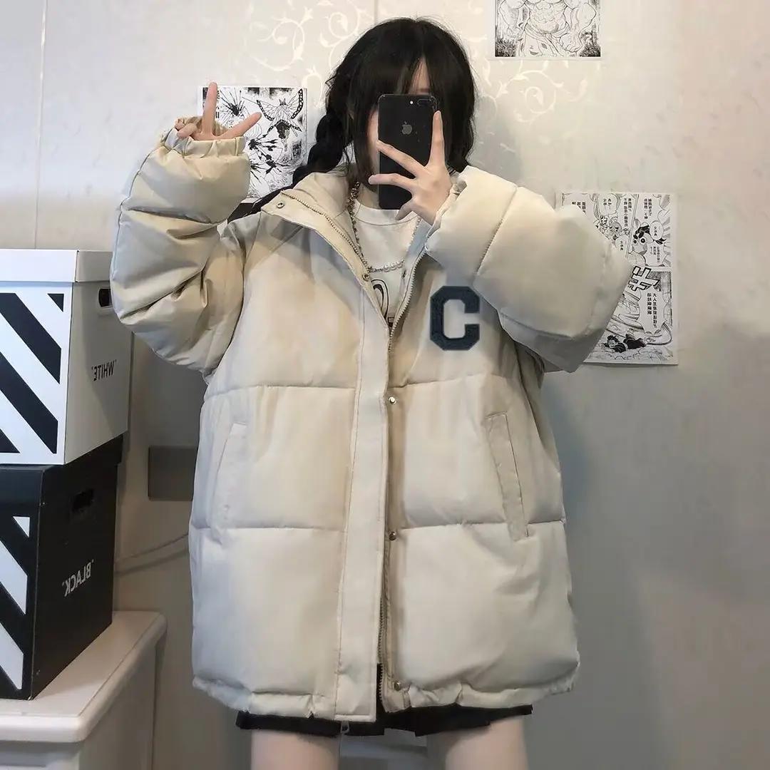 日系羽服少女冬装2023新款初中高中学生袄加厚保暖衣外套百搭