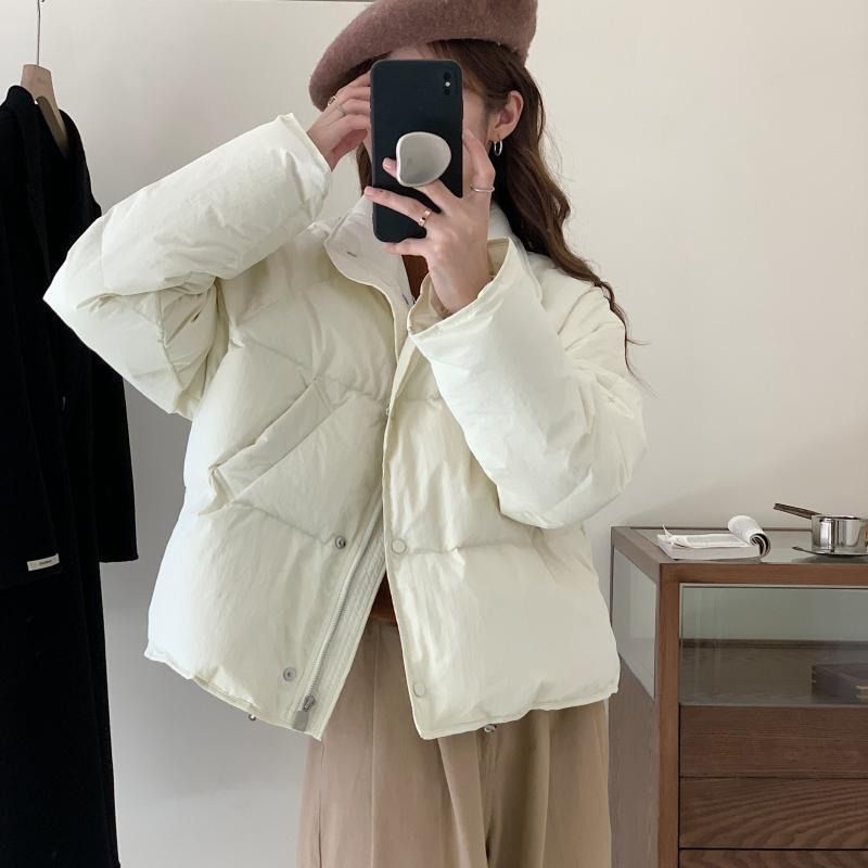 反季羽服女短款2023年新款韩版小个子时尚面包服袄保暖外套休闲