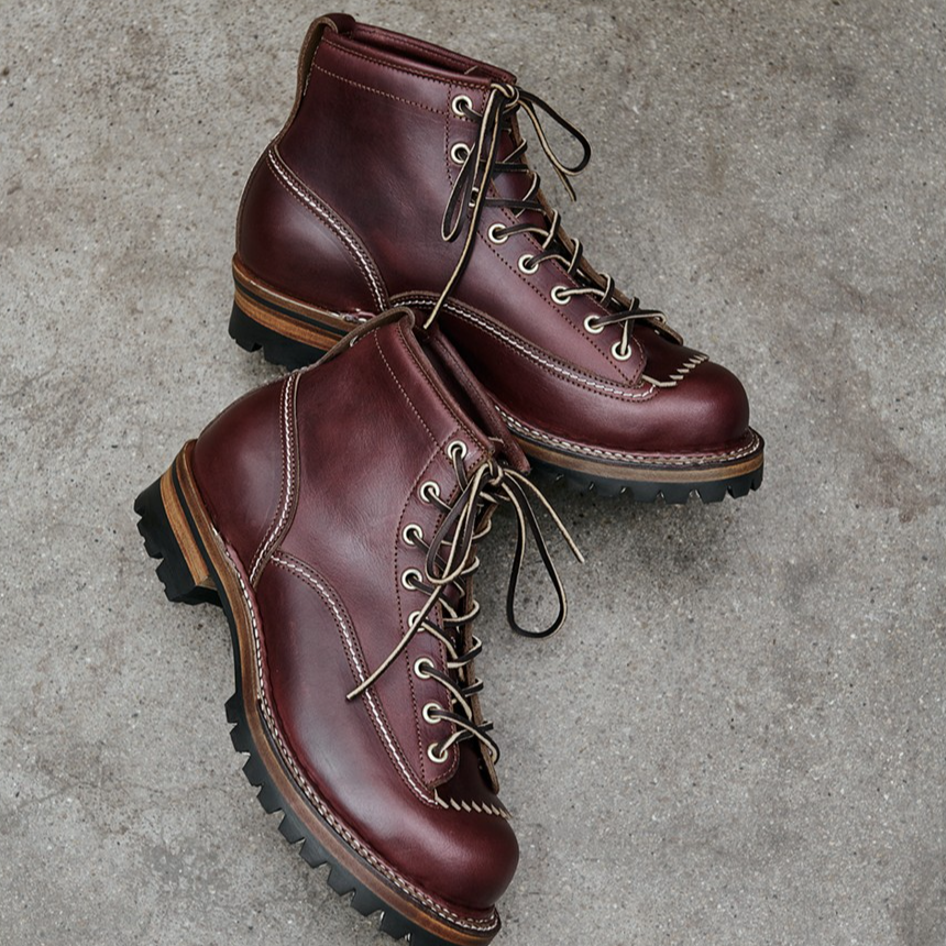 玩儿·JobmasterBoots美国Horween真皮户外百搭工装短脸伐木靴休闲