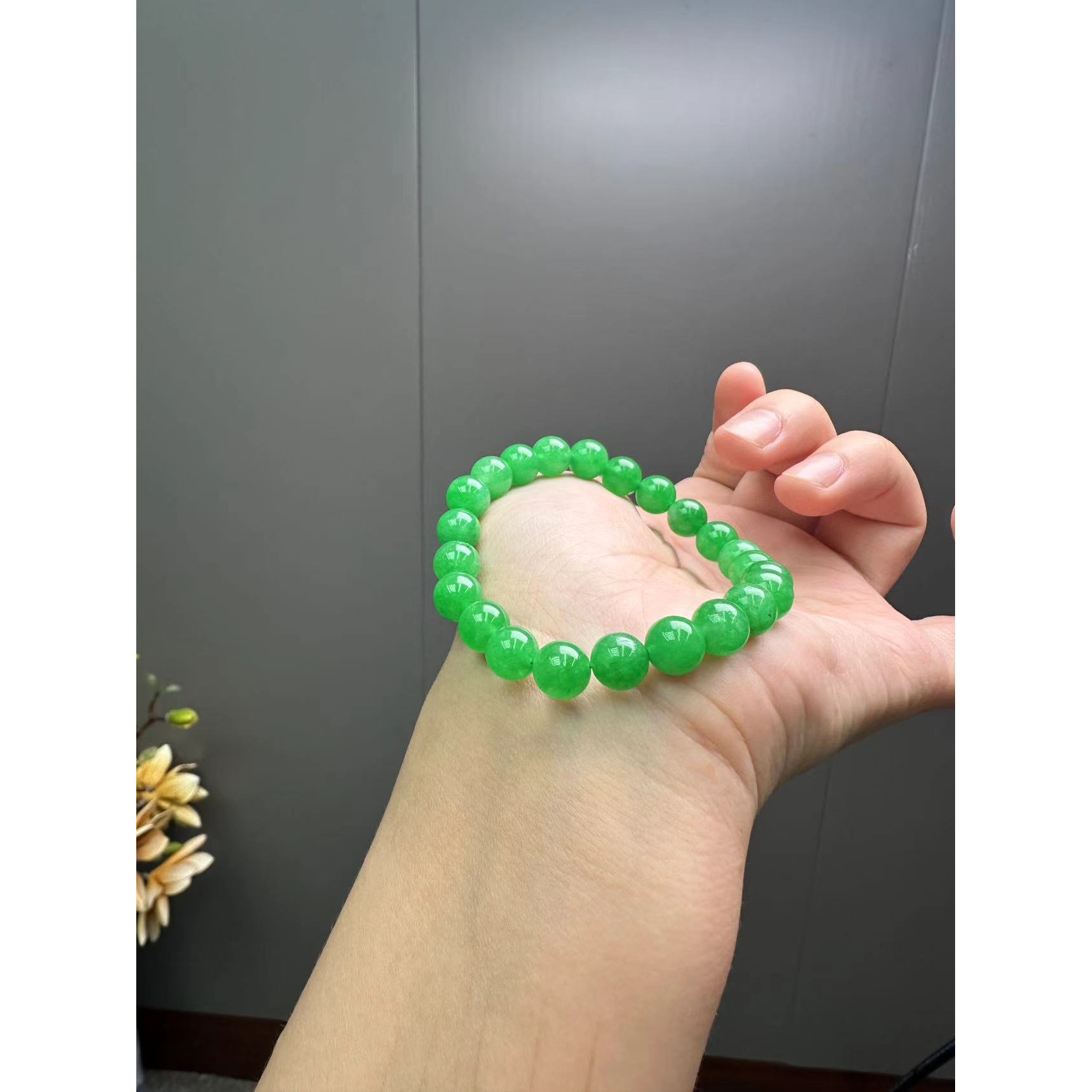 翡翠阳绿8mm手串手串