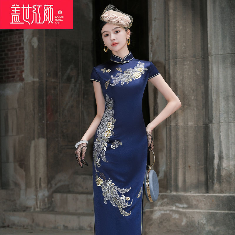 梦鸾8836丨盖世红颜丨手工旗袍2024新款日常优雅高端结婚婚宴显瘦