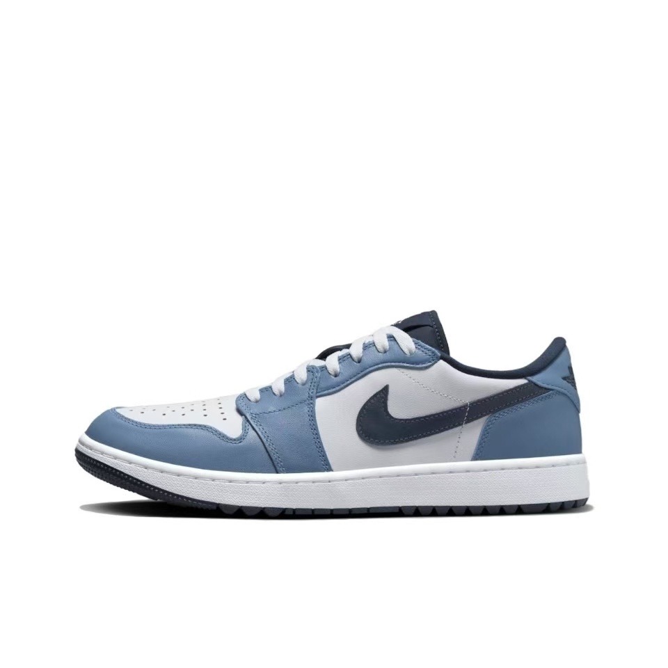 Nike/耐克官方正品 AJ1 男子低帮蓝白高尔夫休闲鞋 DD9315-115