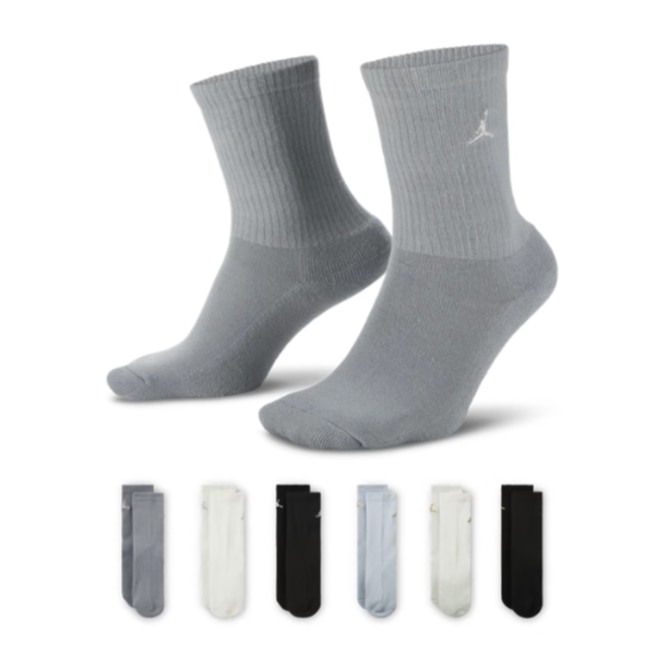 Nike/耐克官方正品 Air Jordan 童款运动袜混色六双FQ0755-013