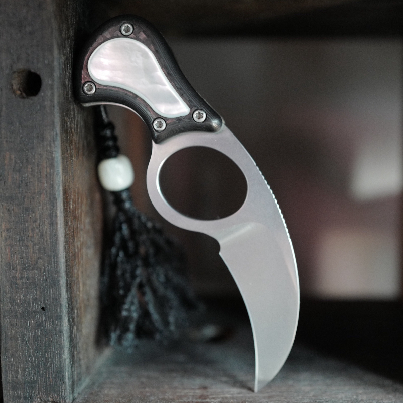  加长版逗号RWL34进口瑞典爪刀不锈钢进口碳纤嵌贝母