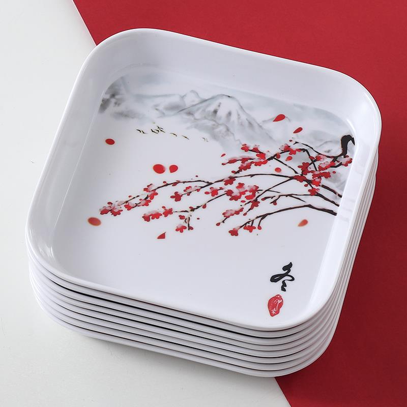 A骨碟零食吐骨头盘碟子家用小餐桌中式简约创意垃圾餐盘子