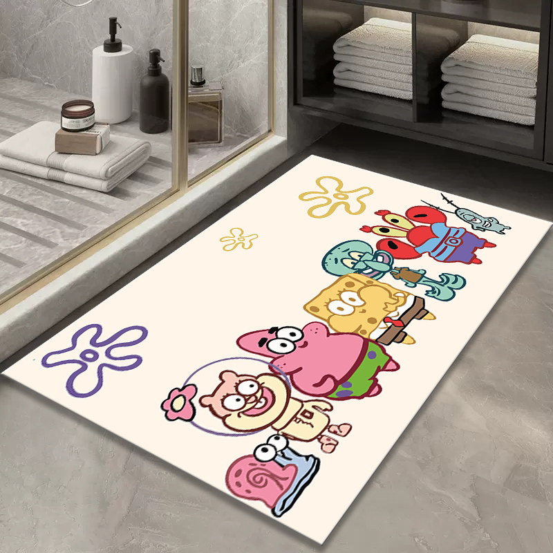 硅藻泥浴室吸水垫可爱吸水防滑垫家用卧室卫生间速干厕所洗手地垫