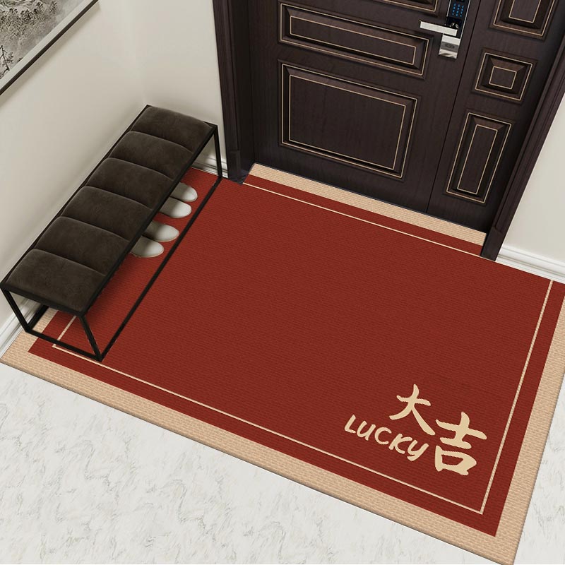 仿剑麻纹入户门地垫地毯轻奢脚垫家用吸水垫子卧室卫生间玄关浴室