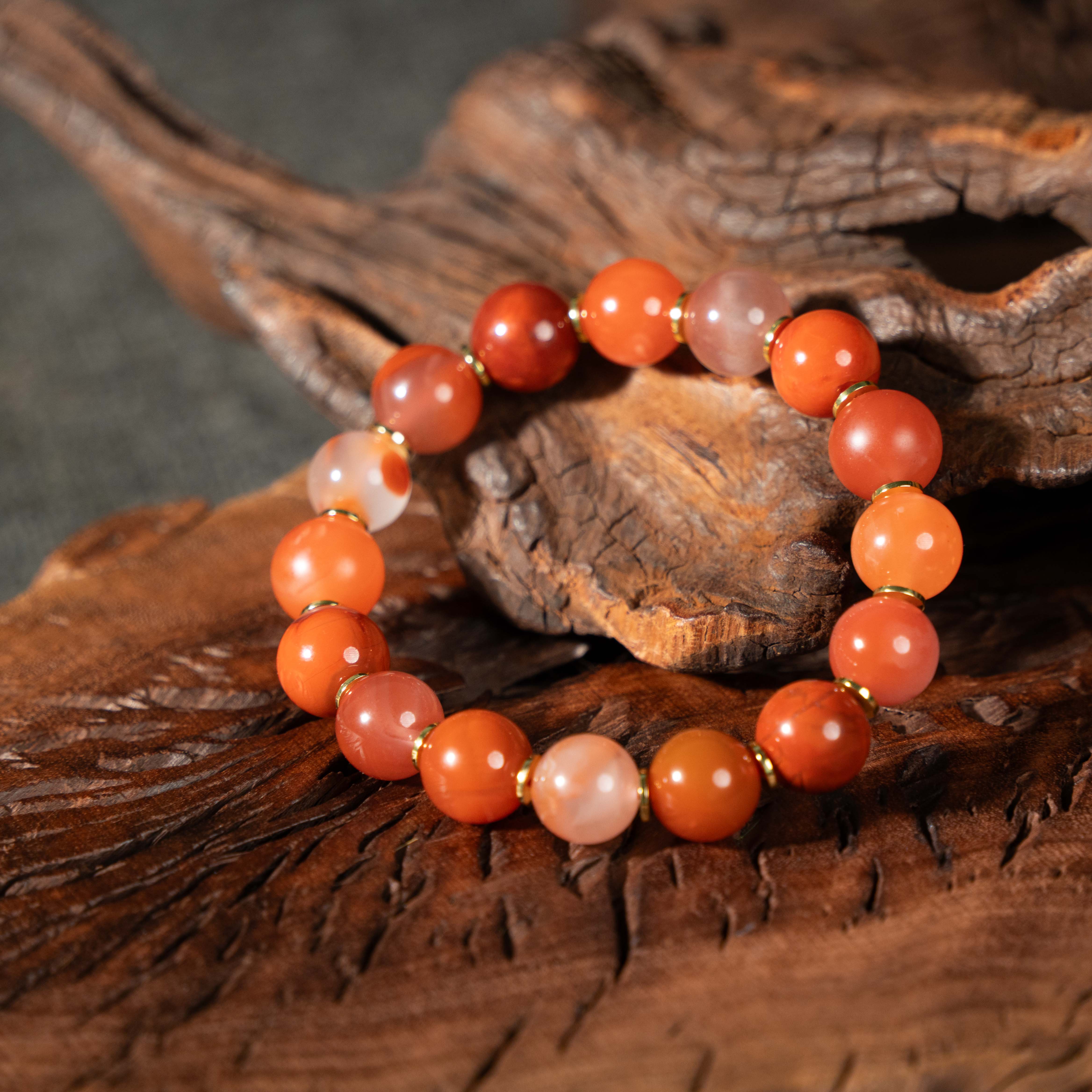 10mm南红大满贯DIY手串*HS02350399【多样性发一】