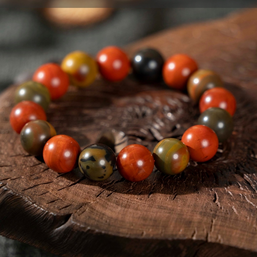 包浆南红13mm单圈手串/HS221700698