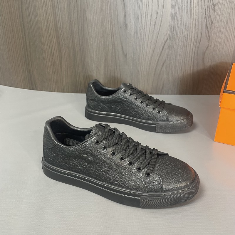 2024男士百搭黑色板鞋潮流时尚男鞋韩版休闲鞋潮鞋真皮透气潮鞋男