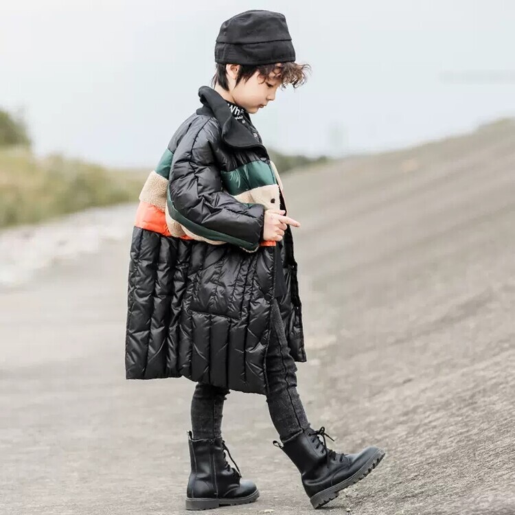 儿童装男童冬装羽绒服2023新款中大童冬季男孩帅气加厚洋气外套