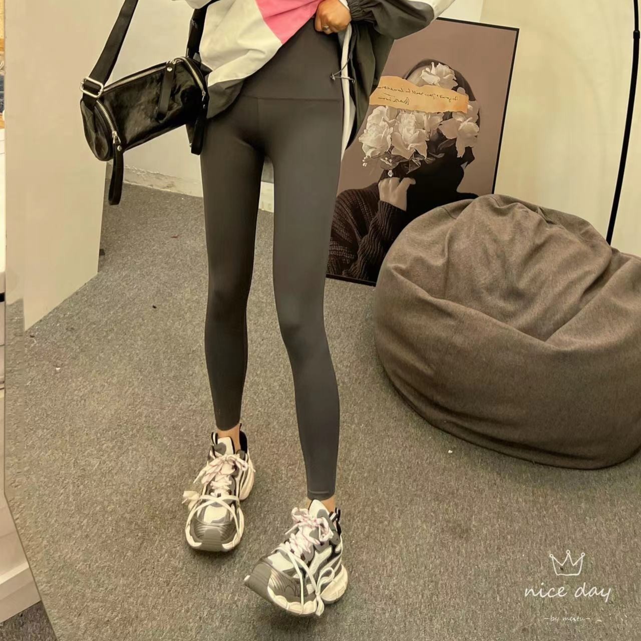 韩版春款高腰显瘦提臀芭比裤打底裤鲨鱼裤瑜伽裤-p0002-男女同款