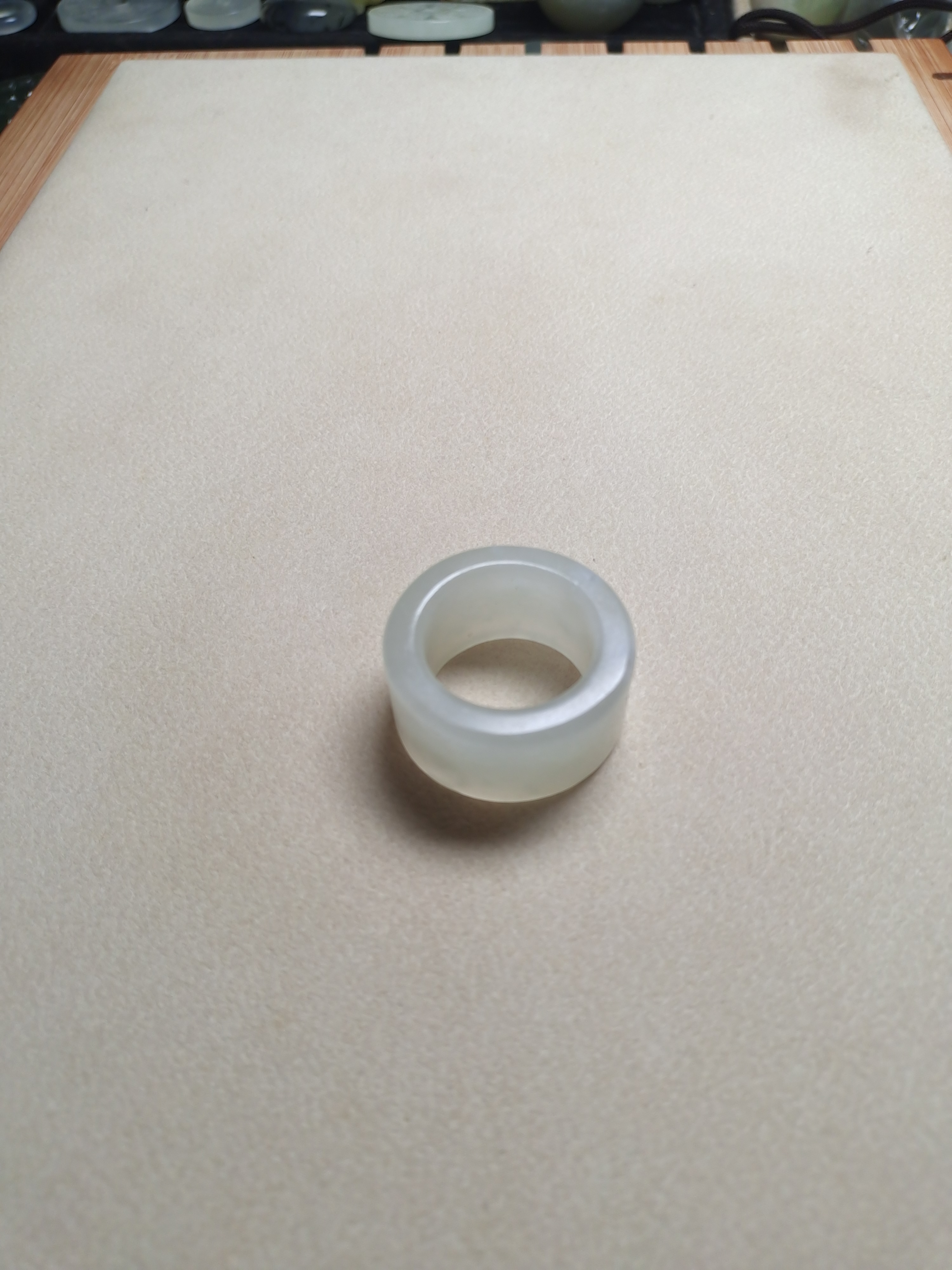 天然精品岫玉冰料扳指