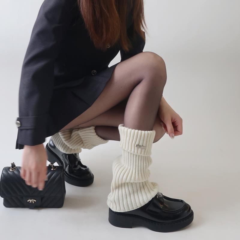 袜套女款堆堆袜秋冬小腿套配靴子加厚保暖日系ins长靴袜