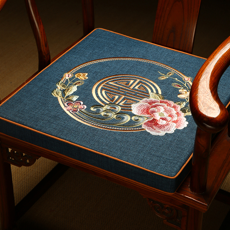 花想容【乳胶】红木椅子乳胶坐垫新中式椅子垫圈椅太师椅座垫定制
