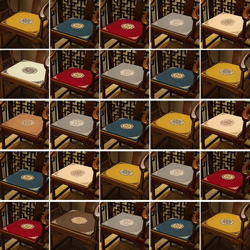 中式红木椅子坐垫茶桌椅垫子实木沙发垫圈椅太师椅凳子垫座垫定制