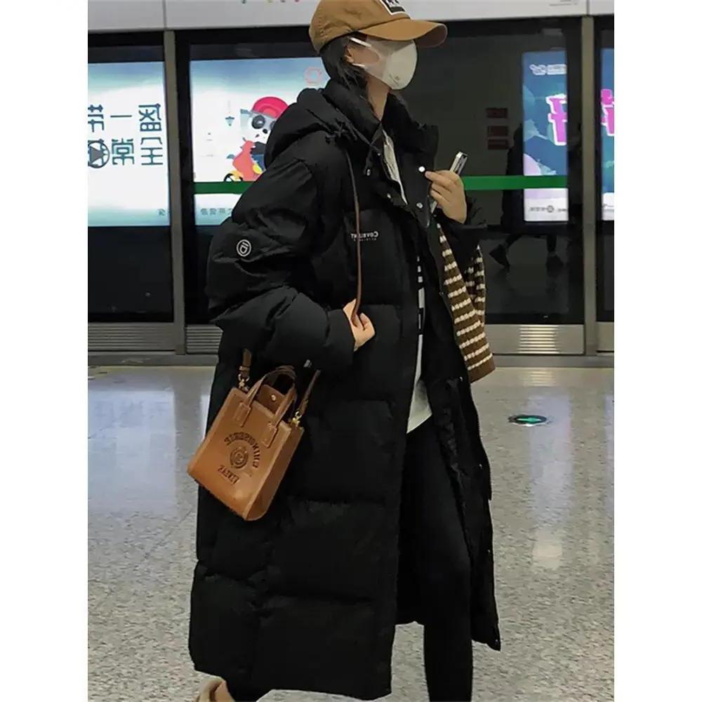新款羽绒棉衣棉服女长款韩系宽松厚面包服外套2023年新