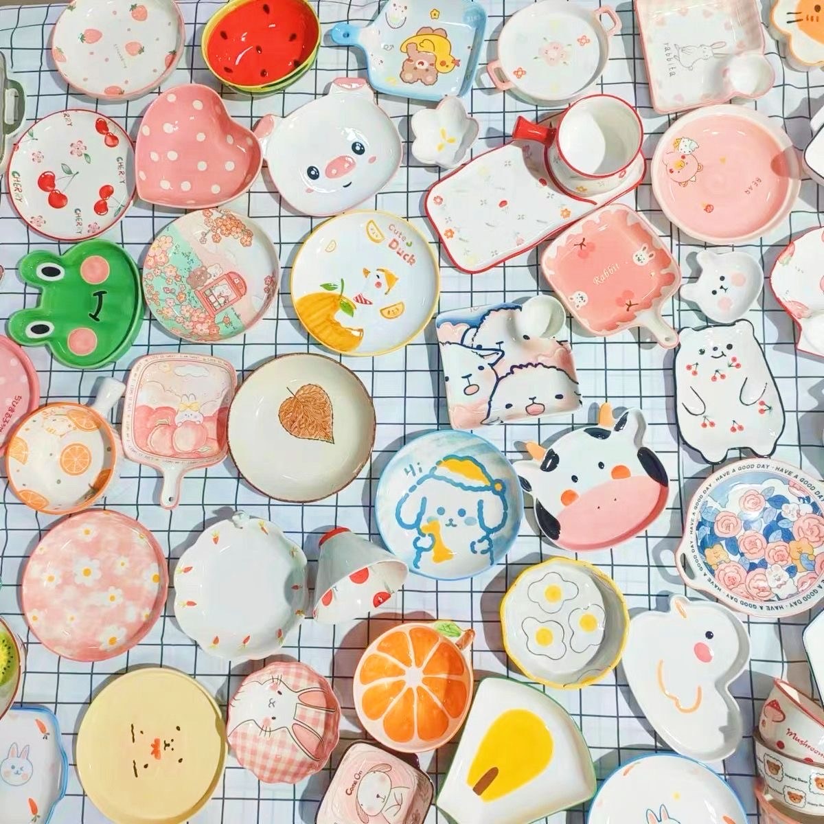 A福袋陶瓷碗碟套装网红饭碗盘子面碗创意餐具套装日式餐具ins