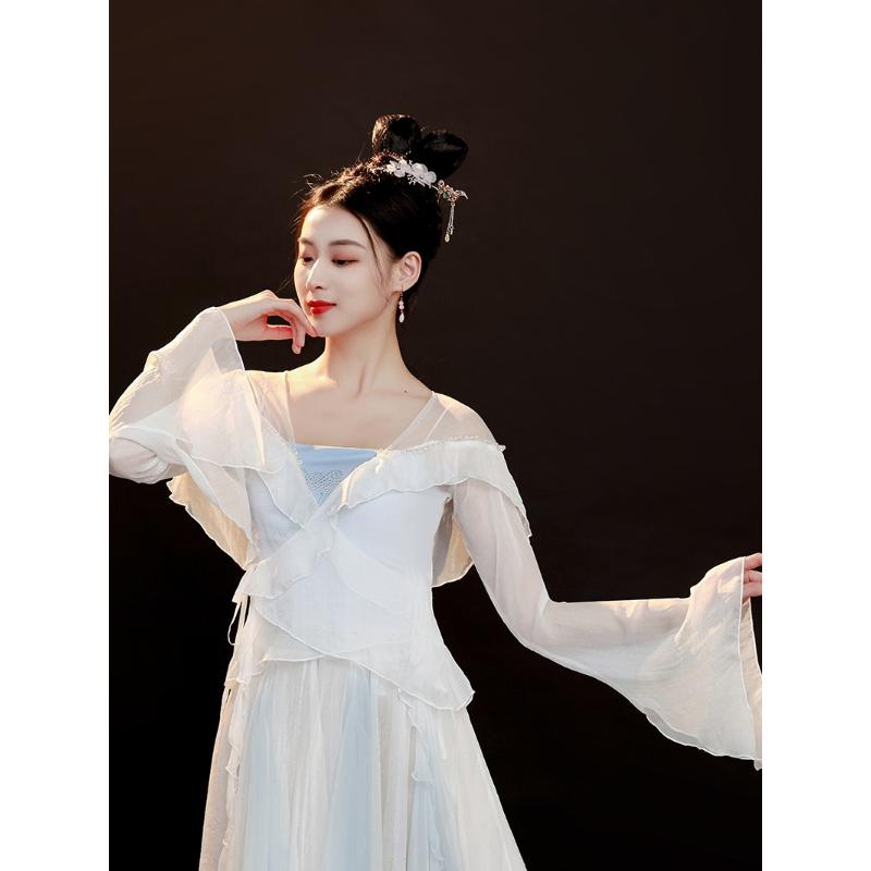 汉服女款舞蹈古装女舞蹈服古典舞成人飘逸国风禅意女装新中式改良