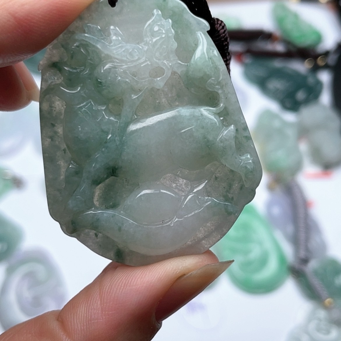 【闪购商品】翡翠颈饰银S925镶嵌?*珠