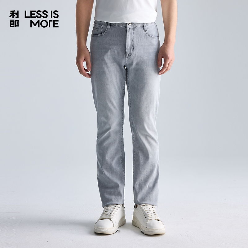 【休闲亲肤】利郎LESSISMORE春季时尚直筒休闲裤舒适休闲牛仔裤长裤