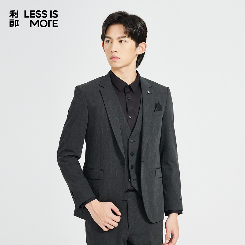 [暗格]利郎LESSISMORE春季西装时尚职业领型立体商务男士西服套装