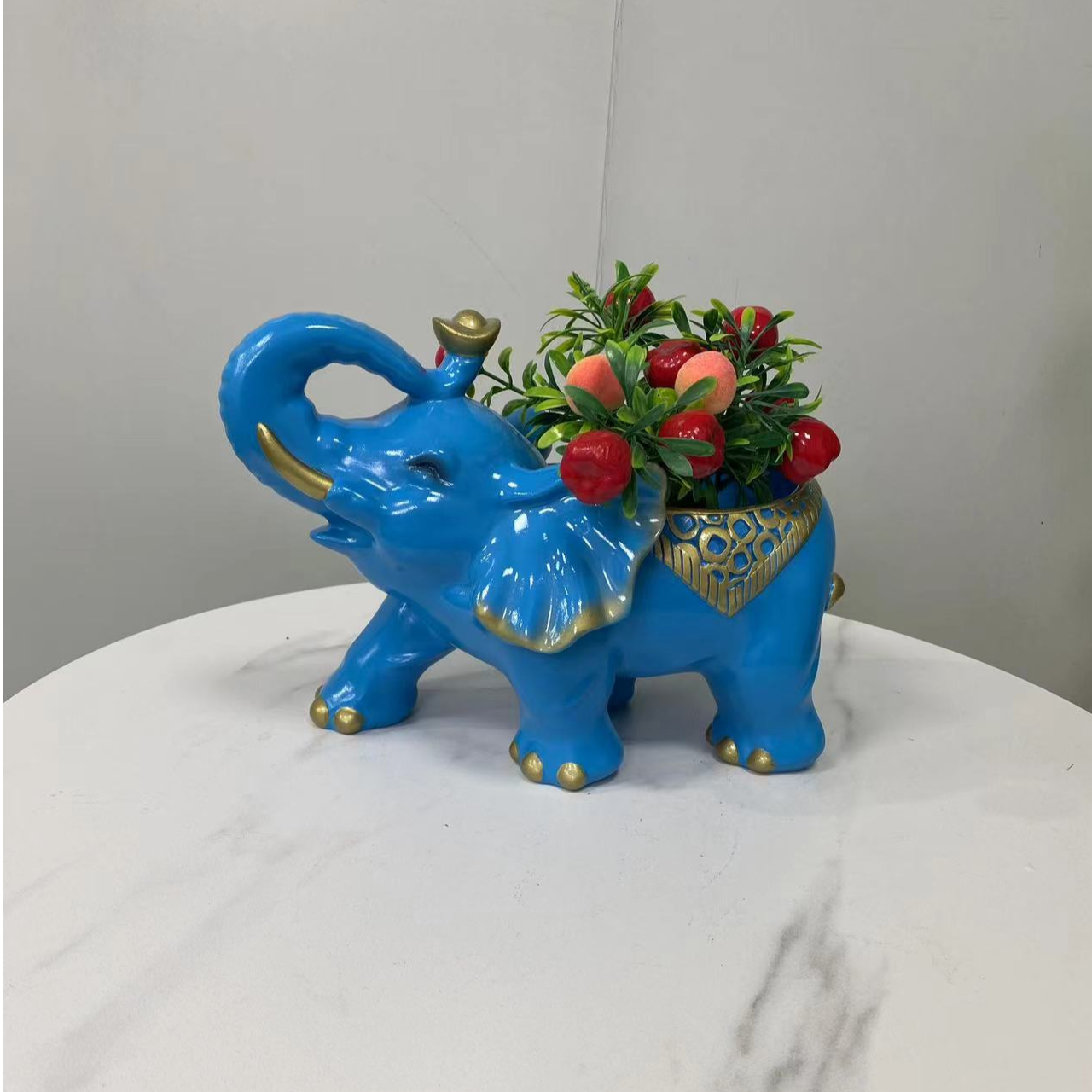 大象收纳装饰摆件家居饰品电视柜办公桌装饰收纳高档创意描金